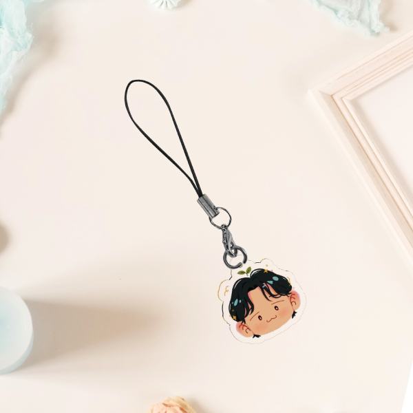 Suga Clear Acrylic Phone Charm