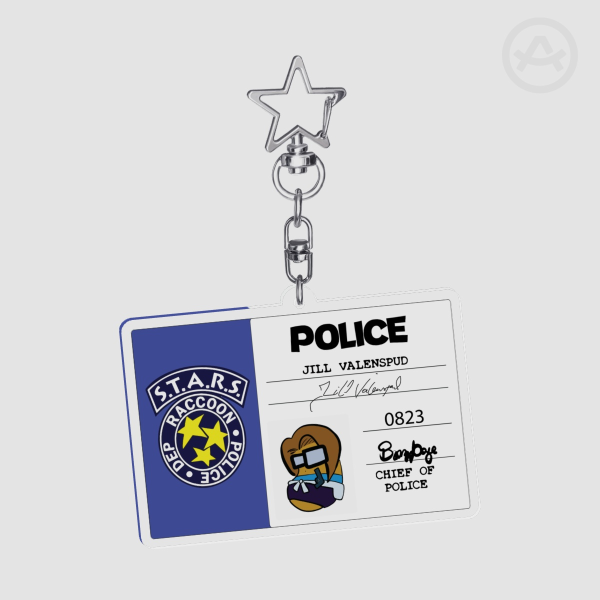 STARS Badge Jill Valenspud Keychain