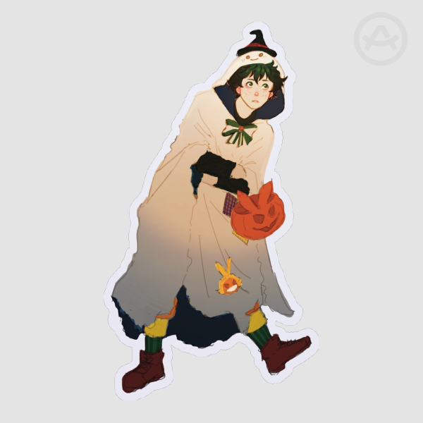 Ghost Izuku Midoriya Halloween Sticker