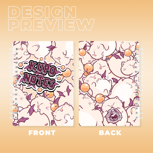 Moogle Kupo Notes - PVC Double-side Spiral Notebook
