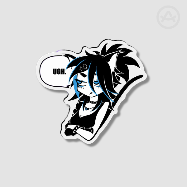 UGH Goth Cat Aligna - Magnet 2.36""(60mm)