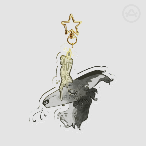 Whimsy borzoi Keychain