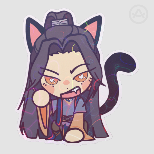 Chibi Kitty Mu Qing Sticker