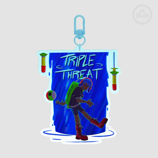 Triple Threat - Tristrike Clear Acrylic Keychain