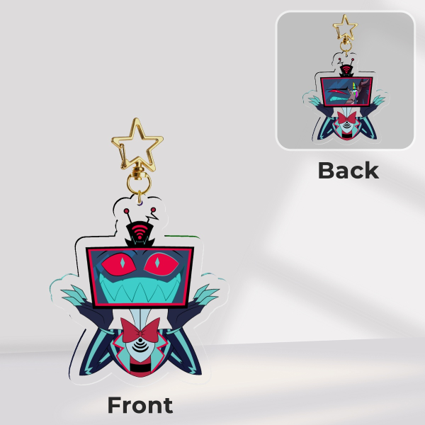 Cracked Screen Vox/Vincent Double Sided Keychain