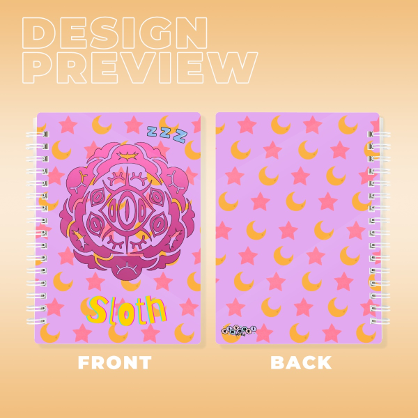 Sloth Double-side Spiral Notebook