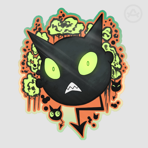 Coal Tar Die Cut Sticker