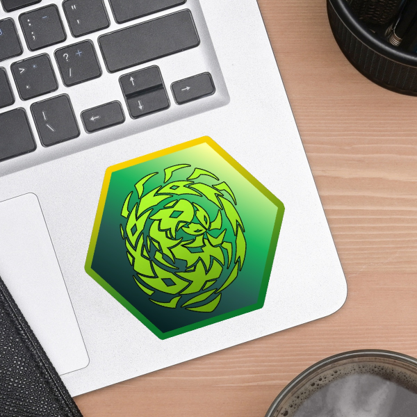 Greed Seven Sins Colored Edge Die Cut Sticker