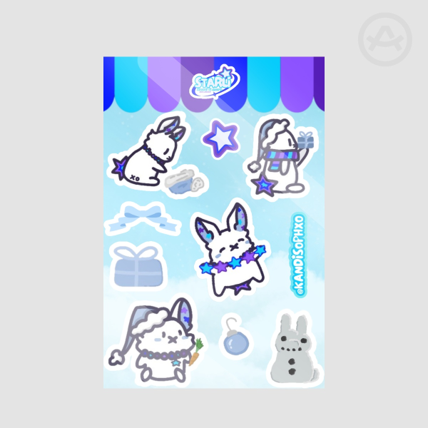Winter starli sticker sheet ⋆｡°✩