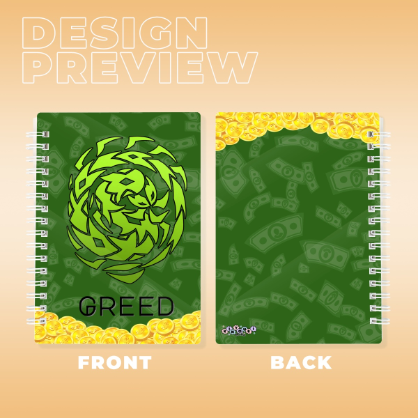 Greed Double-side Spiral Notebook