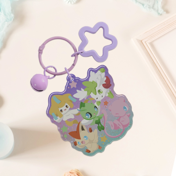 Epoxy Glitter Acrylic Keychains