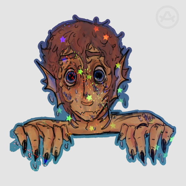 sea monster waterboy sticker