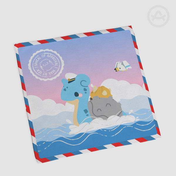 Mail by Sea | Single Print Square Hand Towel