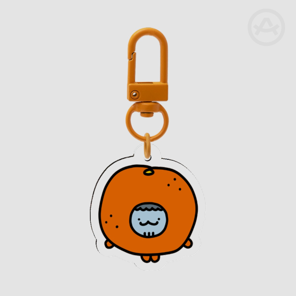 Acrylic Keychain - Orange Gaz Doodle
