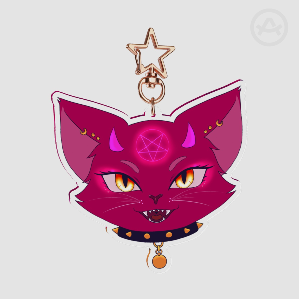 Demon Kitty Keychain