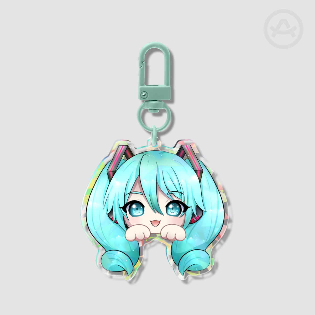 Miku Hatsune Broken Glass Acrylic Keychain