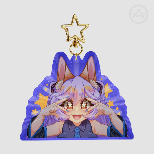 Kitty Kitty BEAM! ⋆｡°✩ - Colored Edge Acrylic Keychain