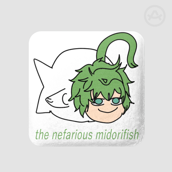 The Nefarious Midorifish Plush Badge
