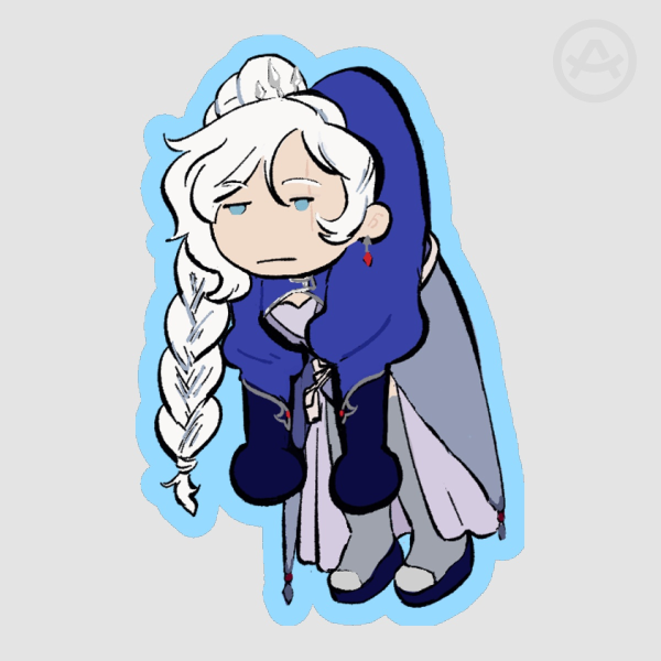 Hanging weiss sticker