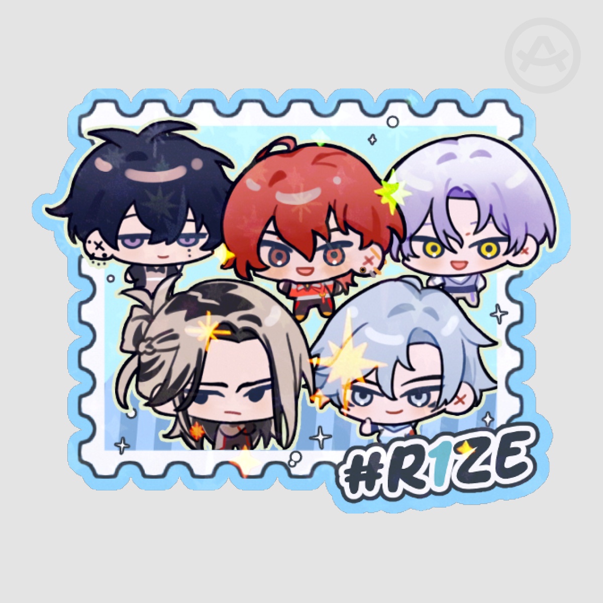 R1ze - Colored Edge Die Cut Stickers