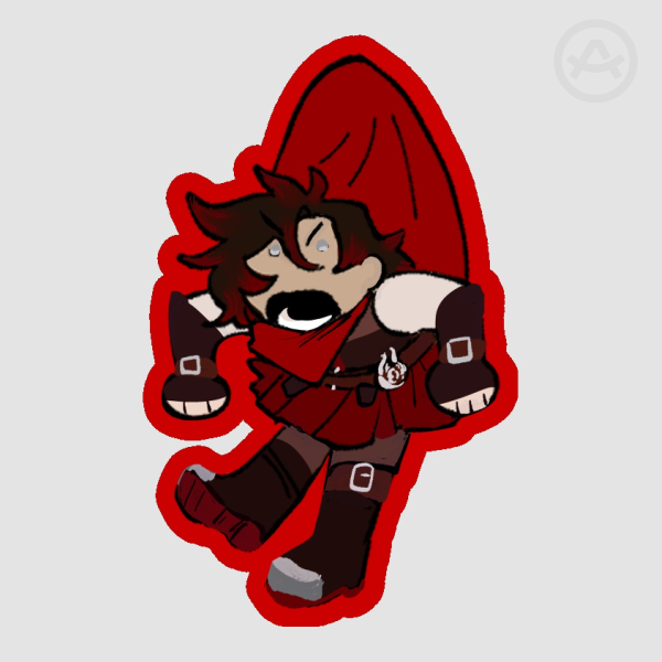 Hanging ruby sticker