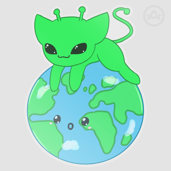 Invasion Kitty Sticker