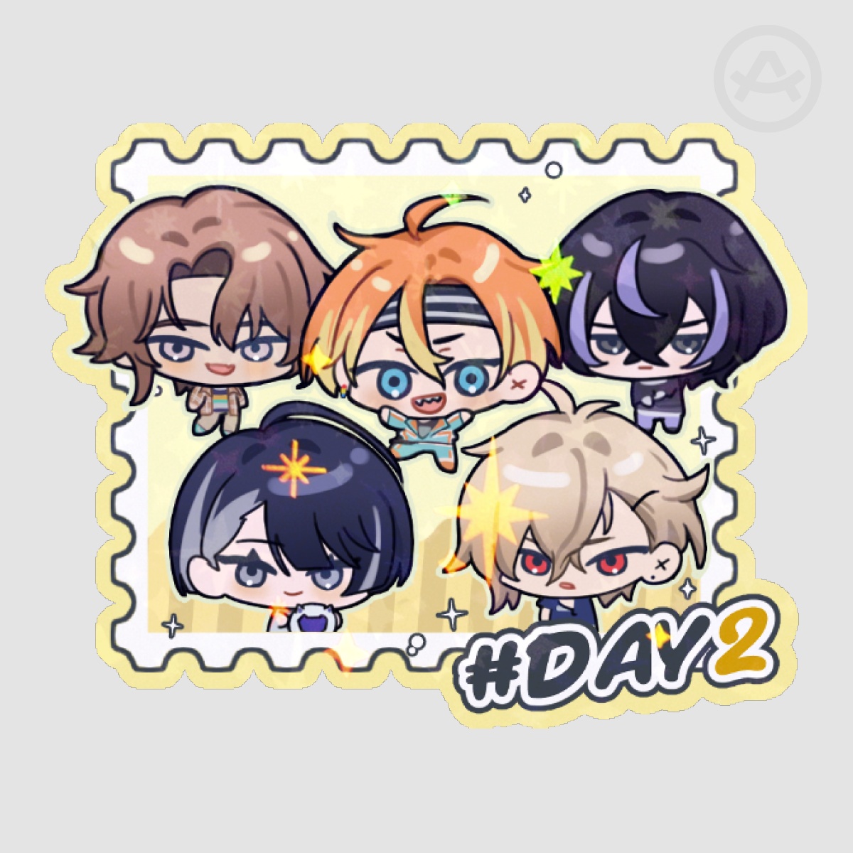 Day2 Colored Edge Die Cut Stickers