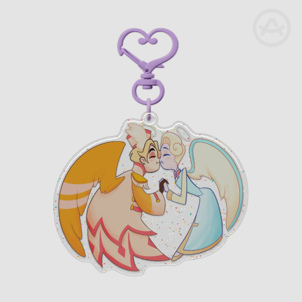 Holygates Kiss Epoxy Glitter Keychain