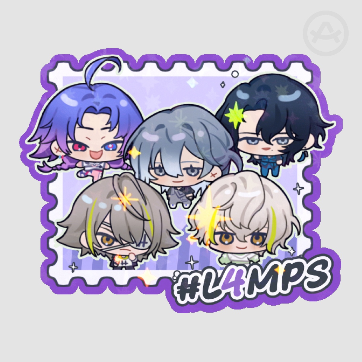 L4mps Colored Edge Die Cut Stickers