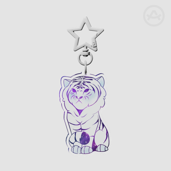 Galactic Tiger Acrylic Keychain