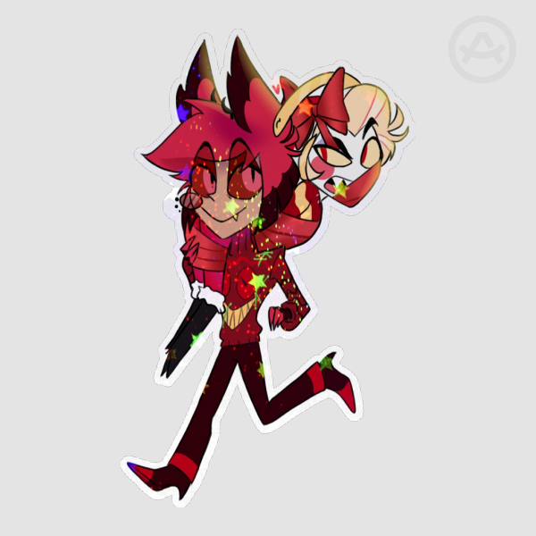 Chibi Alastor's Little Gift ||  Die Cut Stickers