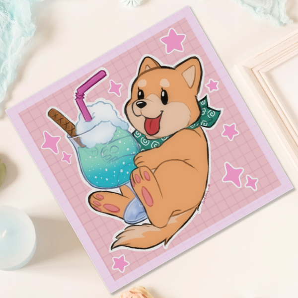 Drink Doggo Wood Coaster