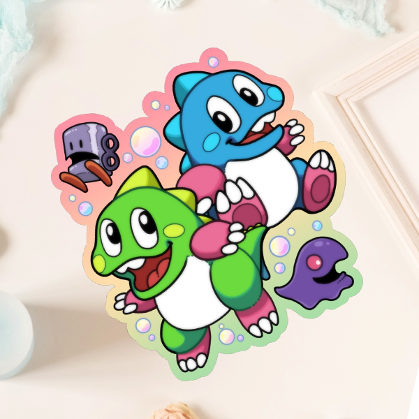 Bubble Bobble Duo Die Cut Stickers