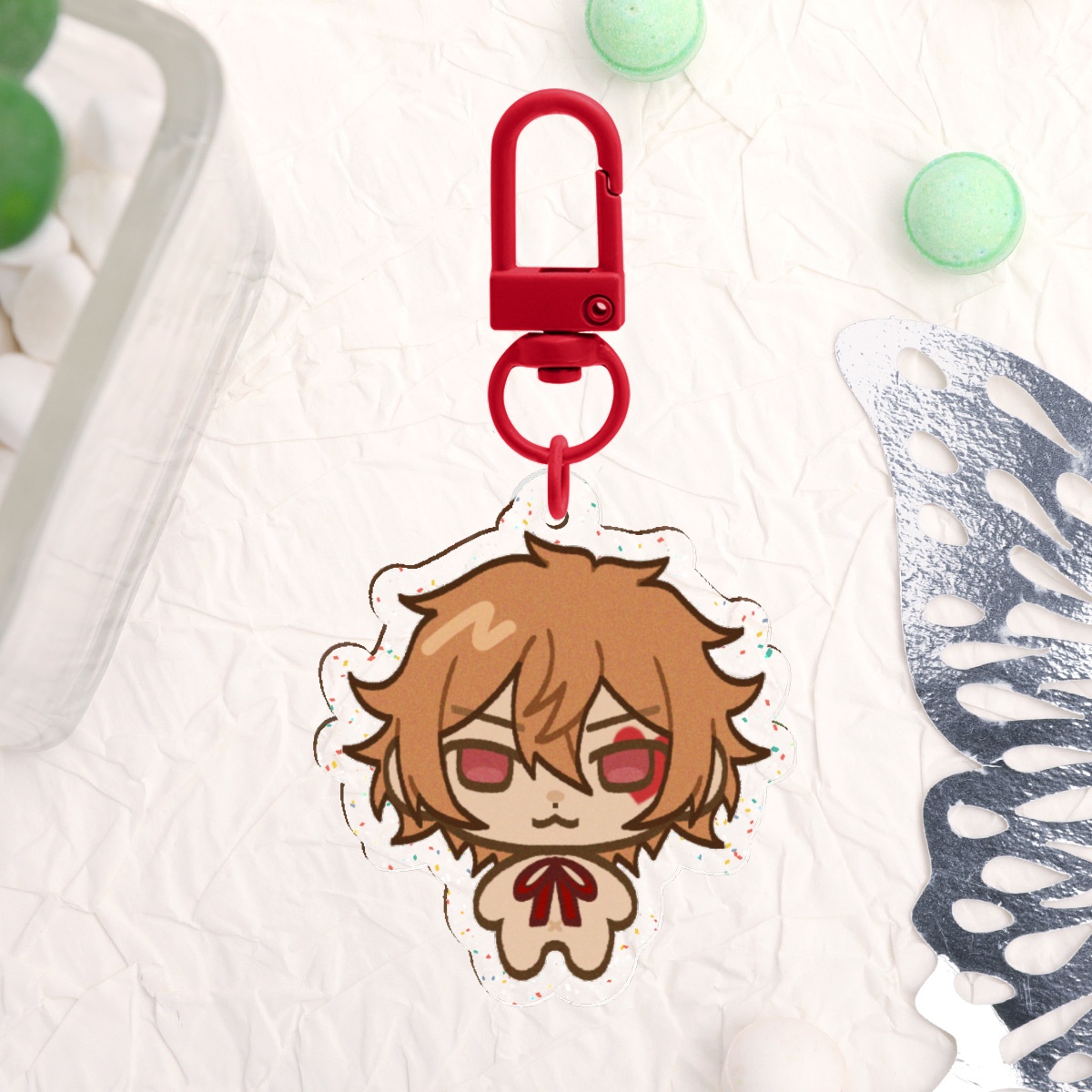 [TWST] Ace Trappola Small Gummy Glitter Acrylic Keychain