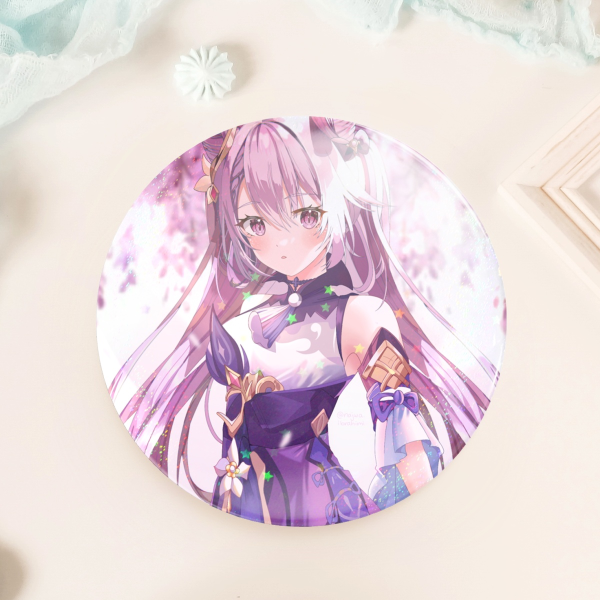 Keqing (Genshin Impact) Round Badge (Button Pin)