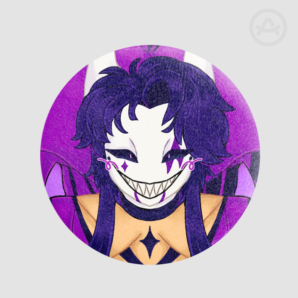 Jester Freak Circus Plush Badge