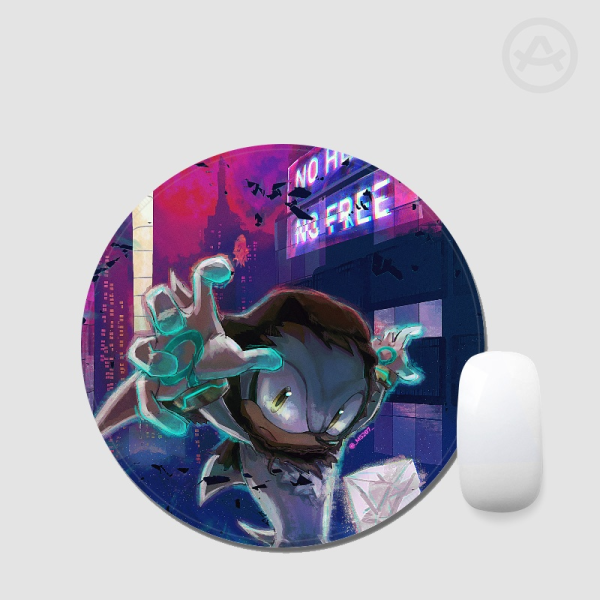 Future Silver Round Mouse Pad