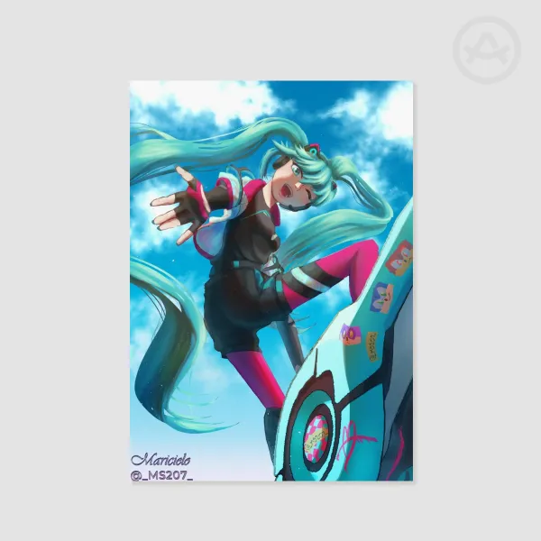 Hatsune Miku Crossworld outfit Poster Printing print