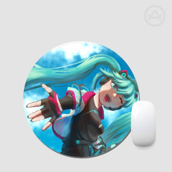 Hatsune Miku Crossworld outfit Round Mouse Pad