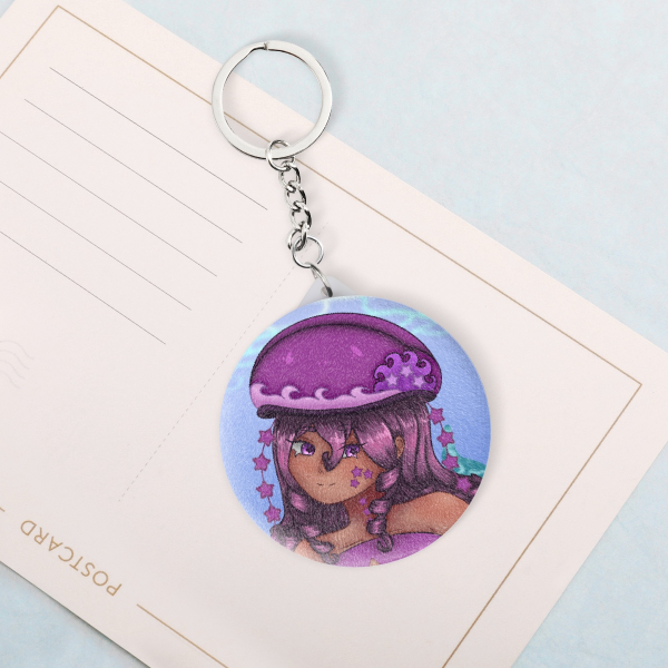Astrid Plush Badge Mirror Keychains