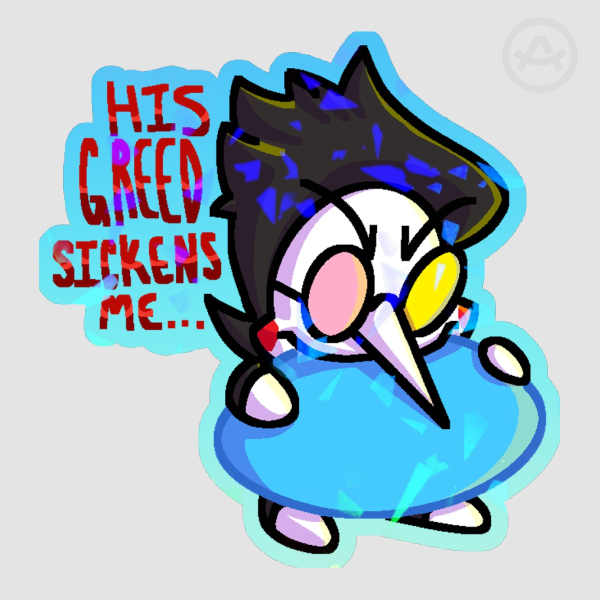 Greedy Spamton Sticker