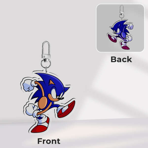 Sonic Wind Up Keychain (Double-Sided)