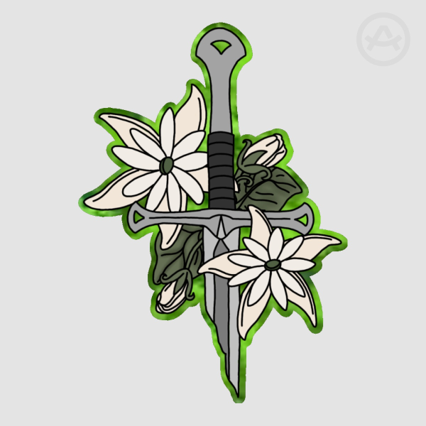 Broken sword Sticker