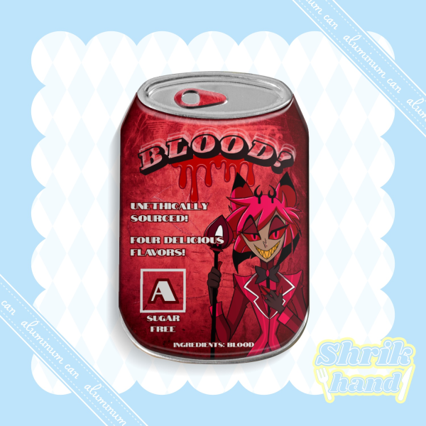 Blood! by Alastor Tin Can Pin (A Type)