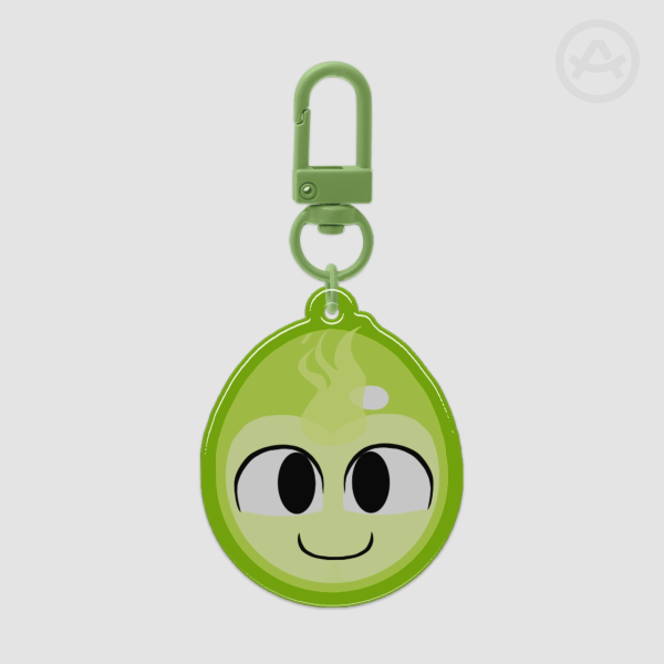 Wasabi Pow epoxy keychain