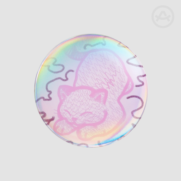 Pink Cat (Button Pin)