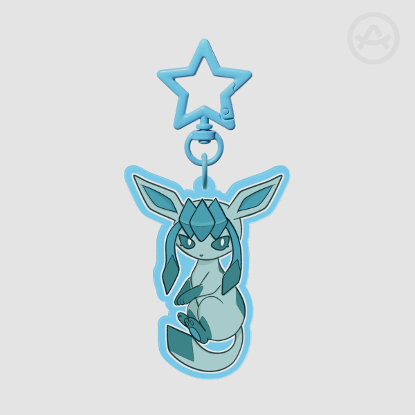 Glaceon Acrylic Keychain (Double Sided)