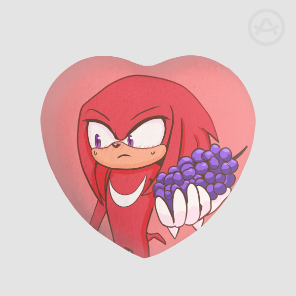 Knuckles Heart Shape Plush Badge