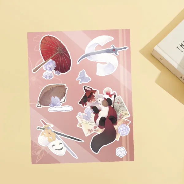 Hualian Critters Stickers Sheet