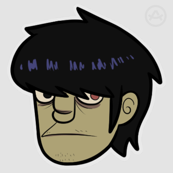 Murdoc Clear Sticker